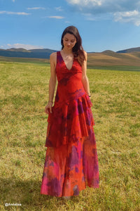 Camila Floral Ruffle Maxi Dress