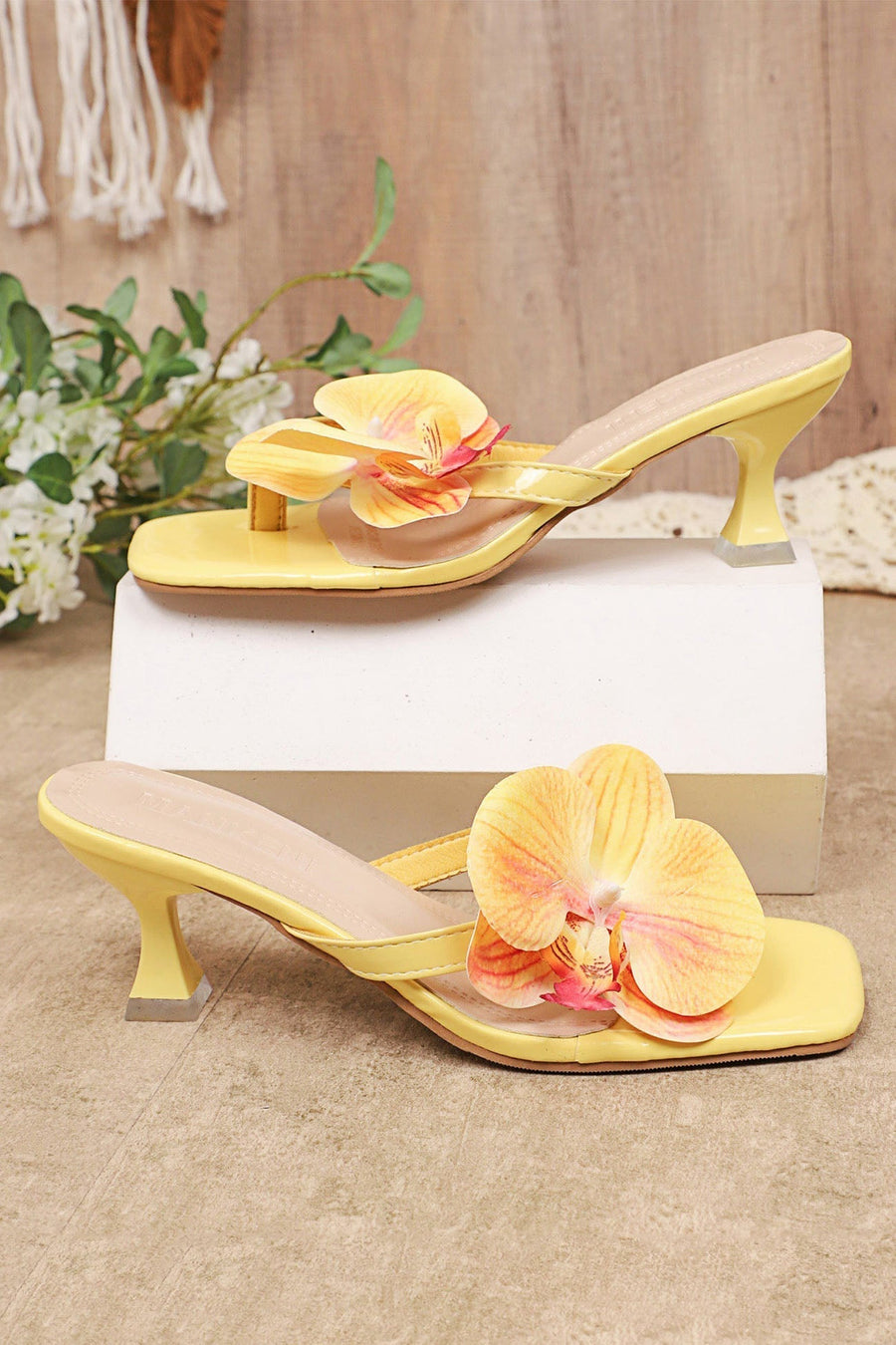 Luciana Floral Heeled Sandals