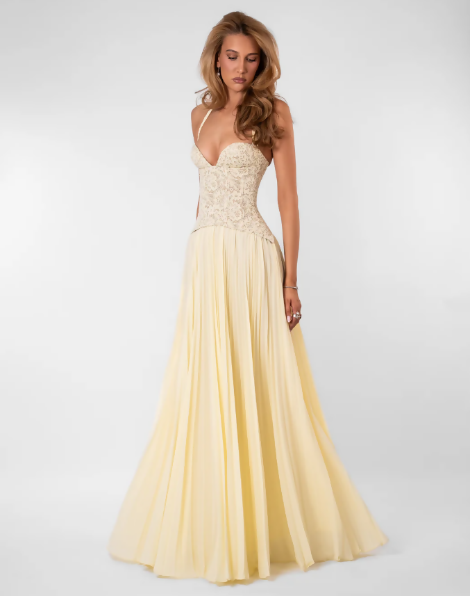 Fenity Gaia Dress in Butter Size XS, S, & M