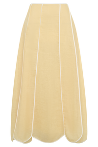 Georgia Panelled Midi Skirt - Butter