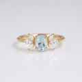 GOLD AQUAMARINE MARQUISE RING