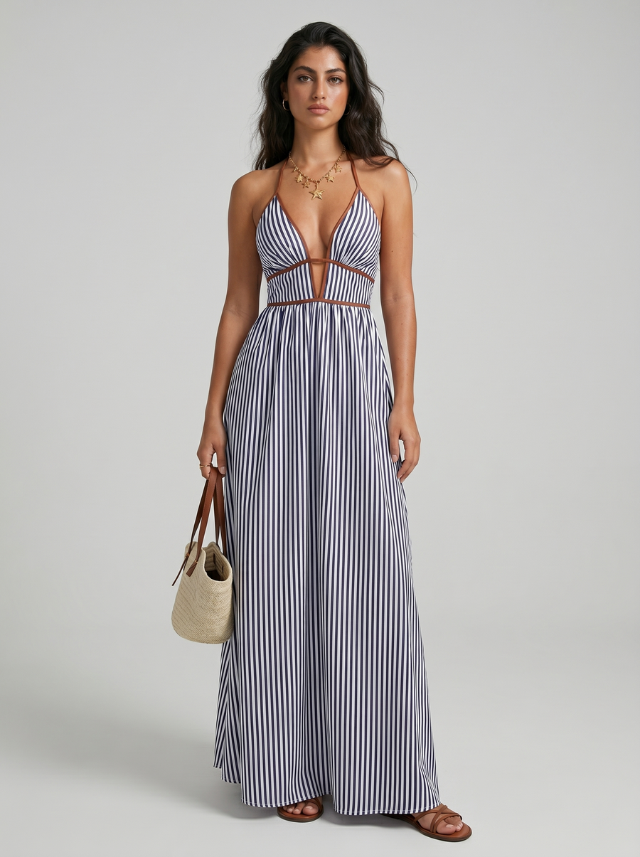 Kayleigh – Flowing Halterneck Summer Dress