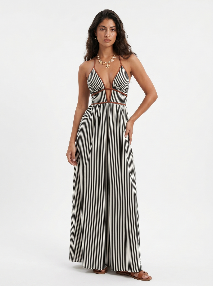 Kayleigh – Flowing Halterneck Summer Dress