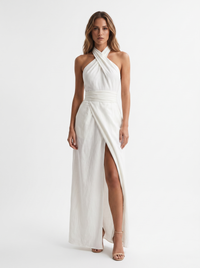 Athena - Elegant Halterneck Maxi Dress