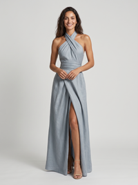 Athena - Elegant Halterneck Maxi Dress