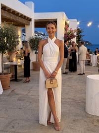 Athena - Elegant Halterneck Maxi Dress