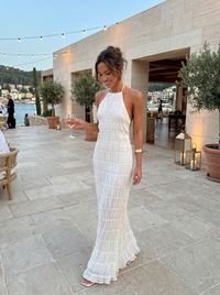 Nicole – Tiered Halterneck Maxi Dress