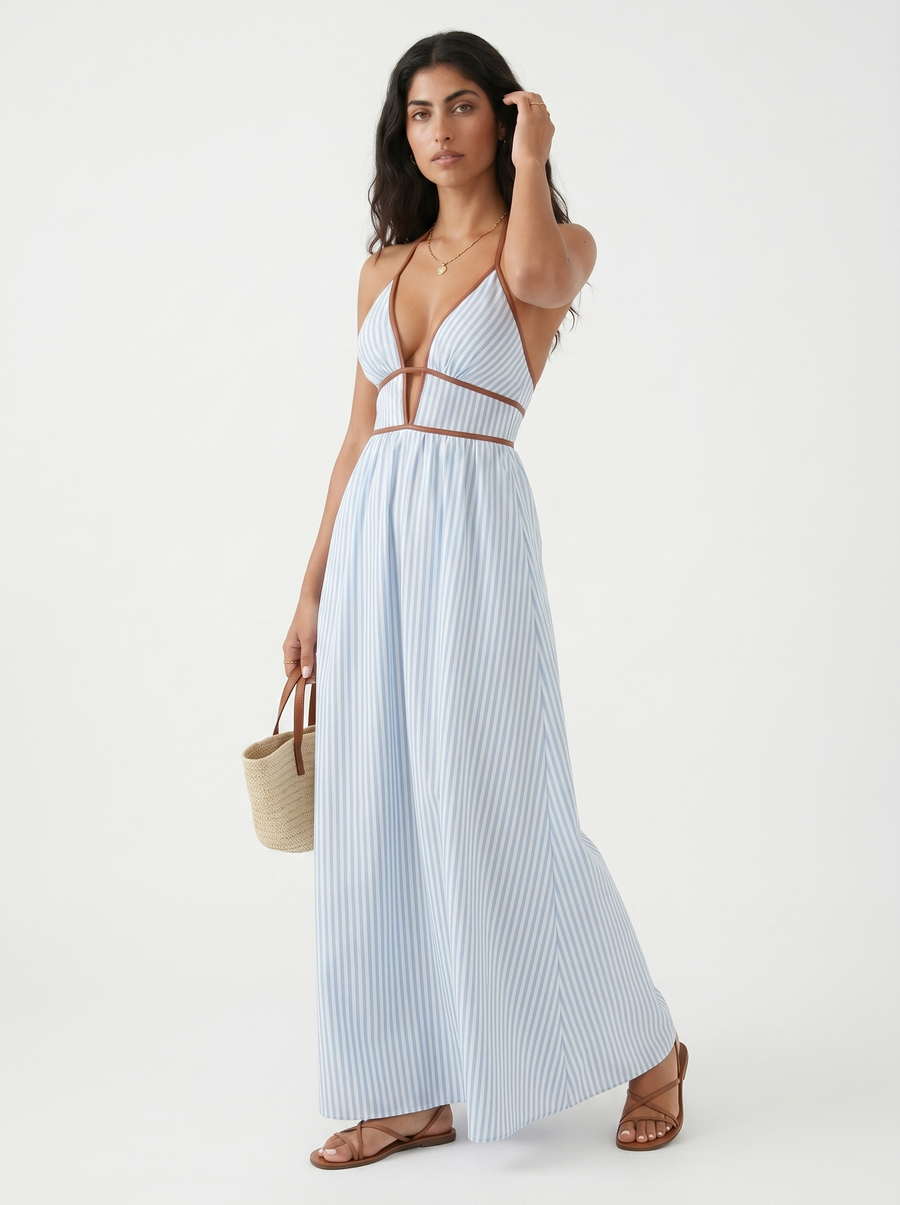 Kayleigh – Flowing Halterneck Summer Dress