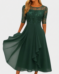Riva - Elegant Lace Midi Dress