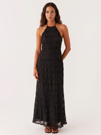 Nicole – Tiered Halterneck Maxi Dress