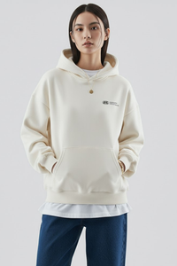 Fiona | Womens Hoodie with Front Print and Pullover Design White