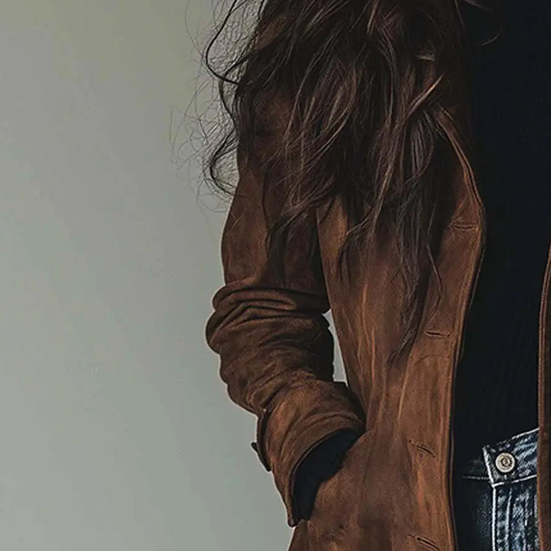 Maude - Long Vegan Suede Jacket