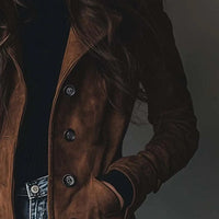 Maude - Long Vegan Suede Jacket