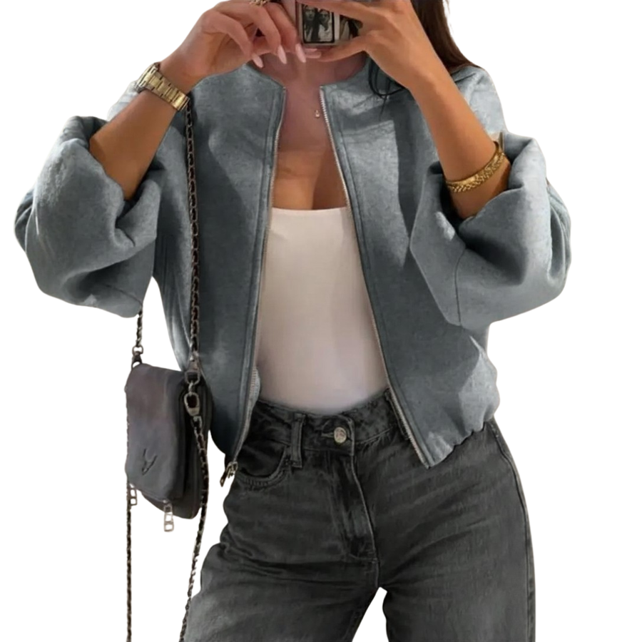 Rhian - Sporty Zip-Up Pilot Jacket Coat