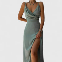 Thaliora | Elegant Dress Green