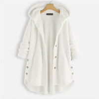 Niah - Cosy Hooded Coat White