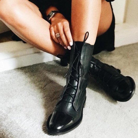 Lisa | Stylish Comfortable Leather Boots Black
