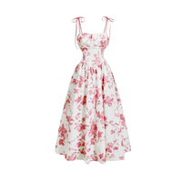 Macey - Floral Tie-Shoulder Summer Dress