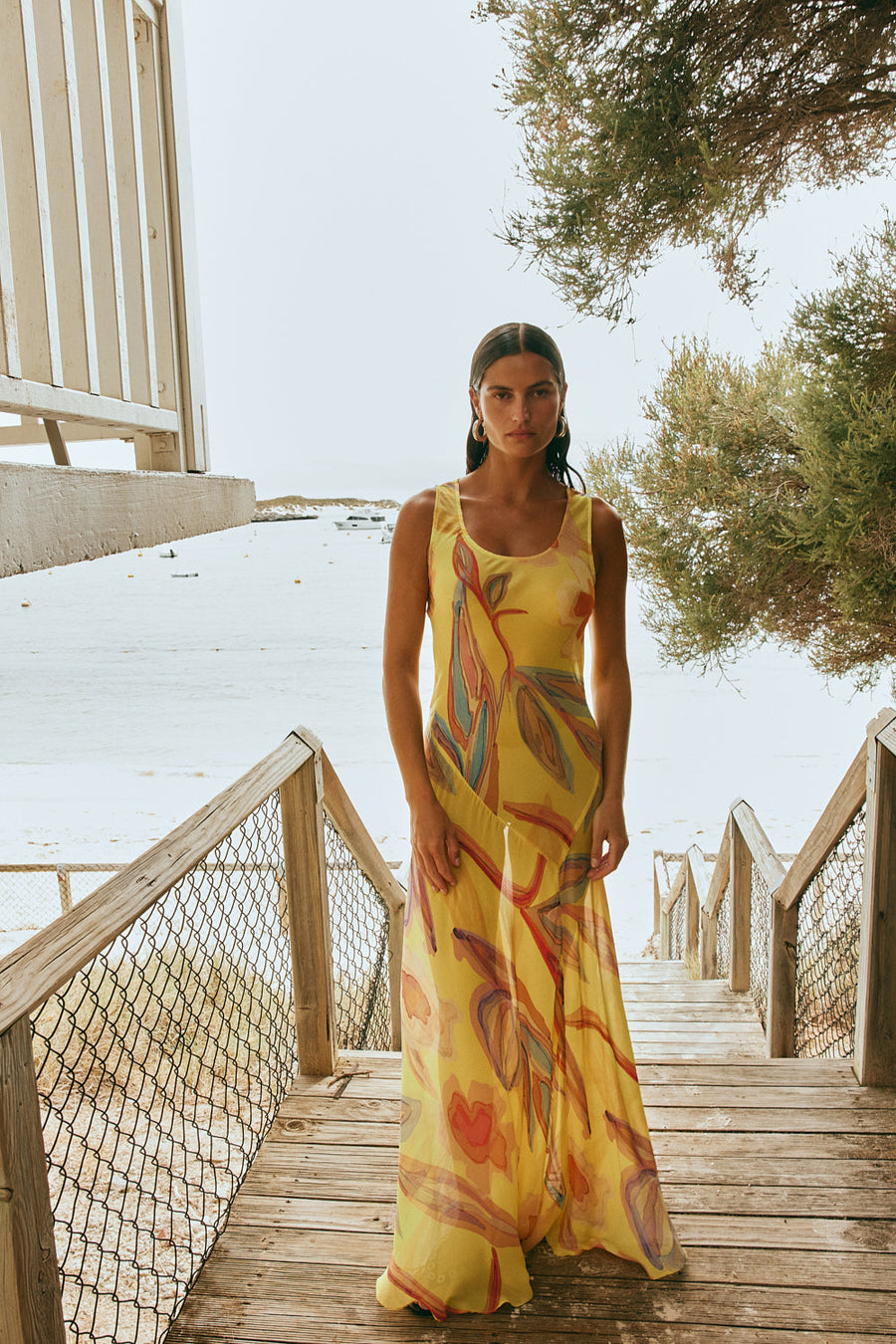 Alora Sheer Maxi Dress Anais