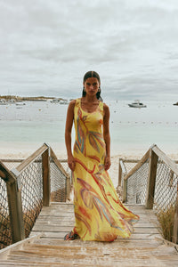 Alora Sheer Maxi Dress Anais