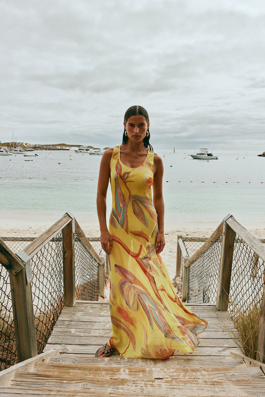 Alora Sheer Maxi Dress Anais