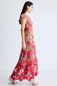Embroidered Applique Gown