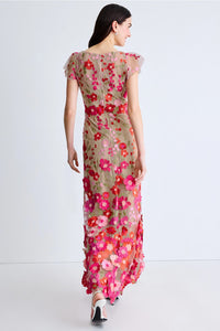 Embroidered Applique Gown