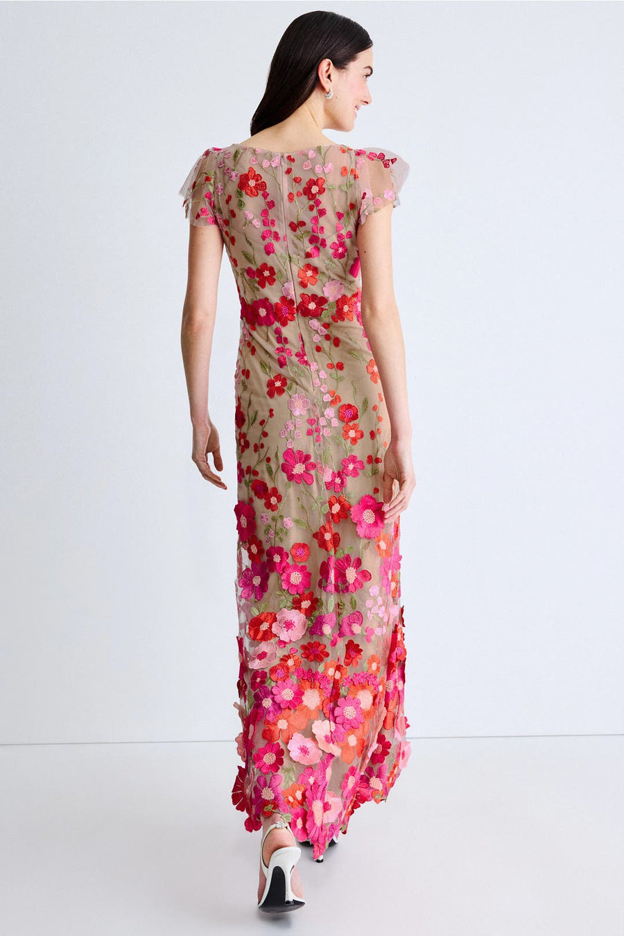 Embroidered Applique Gown