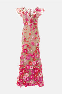 Embroidered Applique Gown