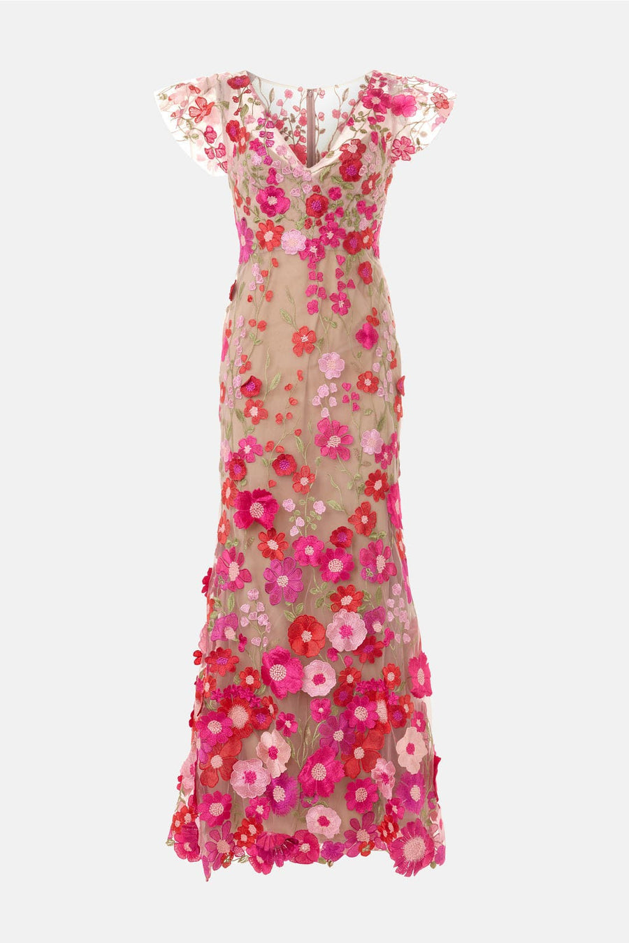 Embroidered Applique Gown