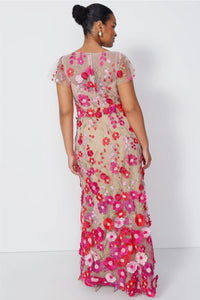 Embroidered Applique Gown