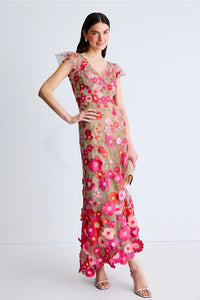 Embroidered Applique Gown