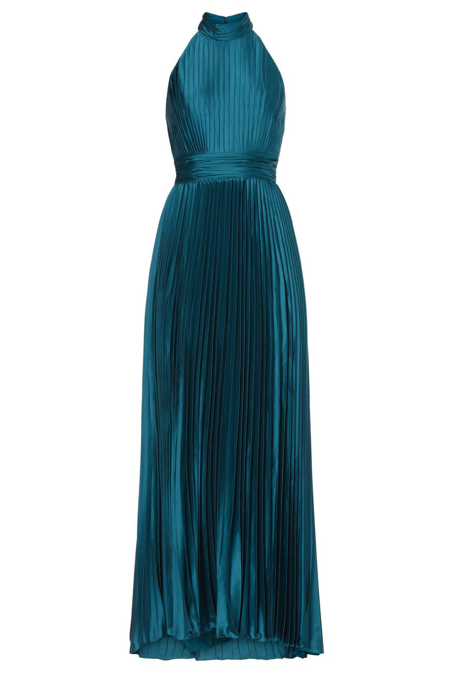 Navy Pleated Gown