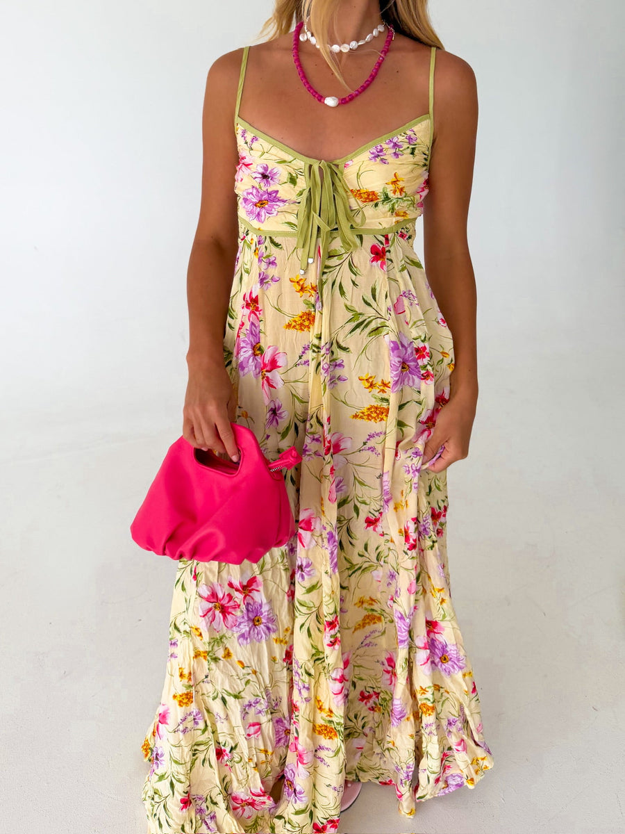 Maggie Floral Maxi Dress - Butter Multi