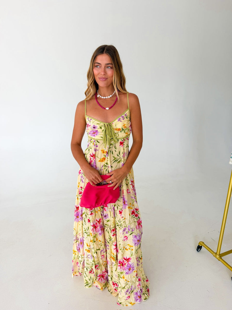 Maggie Floral Maxi Dress - Butter Multi
