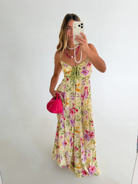 Maggie Floral Maxi Dress - Butter Multi