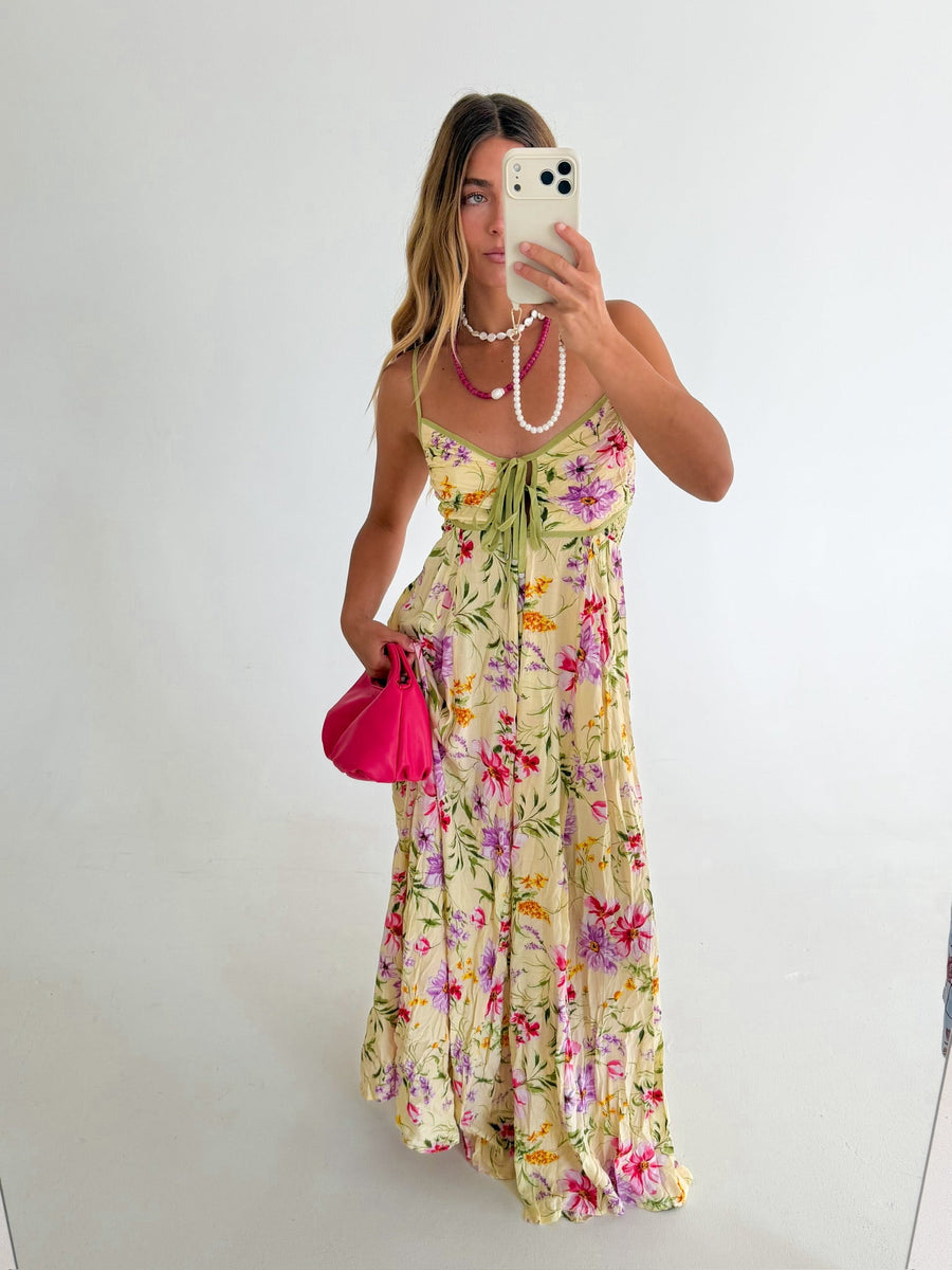 Maggie Floral Maxi Dress - Butter Multi