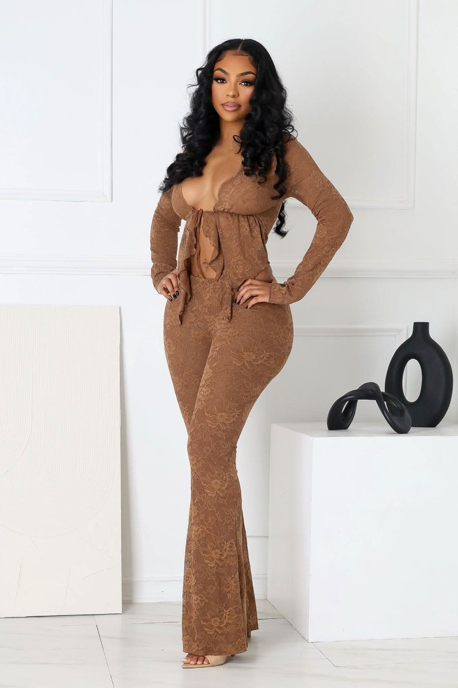 Lydia Lace Pants Set