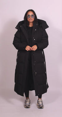 Carmen - Long Belted Puffer Coat