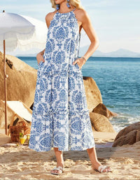 Zadie - Chic Boho Halter Maxi Dress