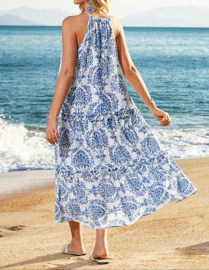 Zadie - Chic Boho Halter Maxi Dress