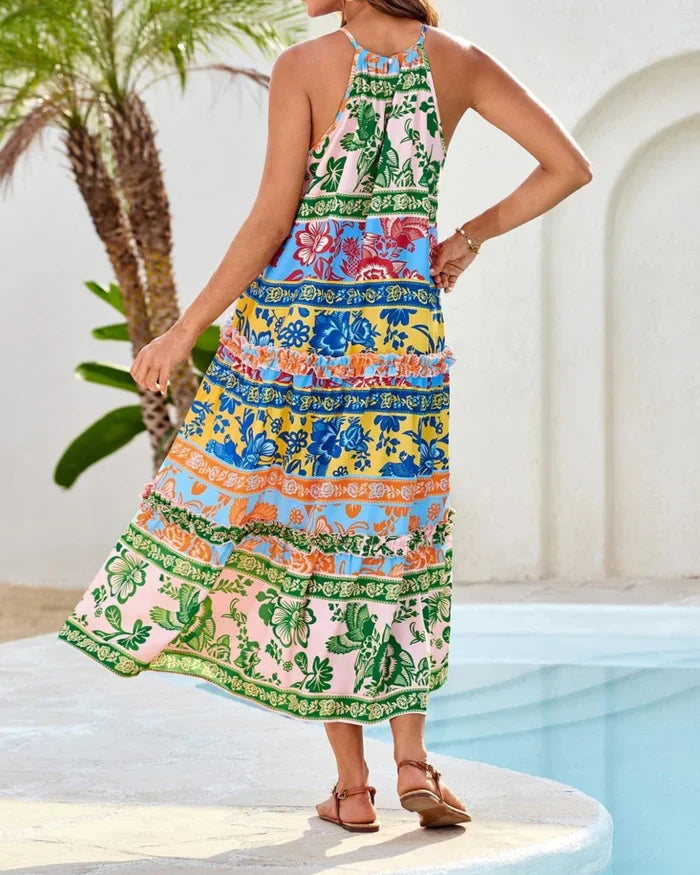 Zadie - Chic Boho Halter Maxi Dress