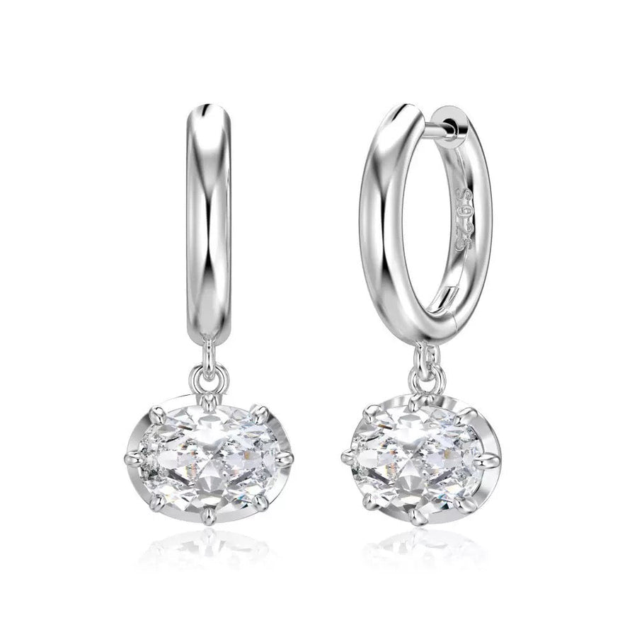 3ct Oval-Shaped Diamond brilliance Earrings