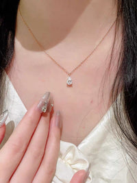 2ct Drop-Shaped Diamond Necklace