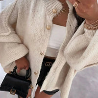 LESLI | OVERSIZED CARDIGAN beige