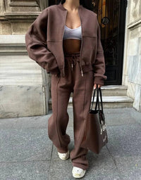 QUINCY | COMFY TRACKSUIT brown