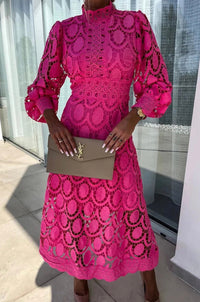 Athena - Elegant Lace Midi Dress
