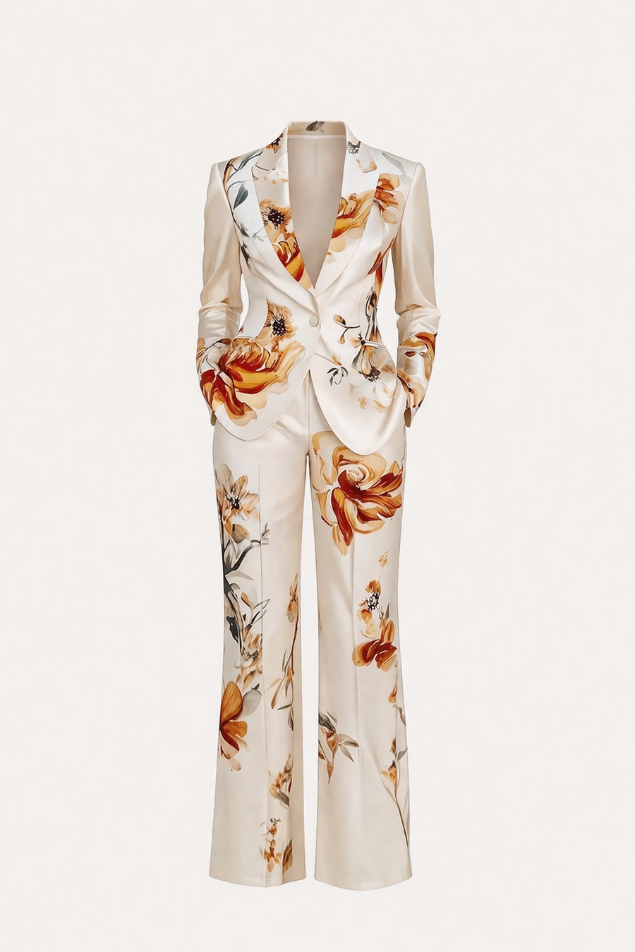 Irina Floral Blazer and Trousers Set