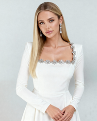 Amira – Crystal Embellished Velvet Dress