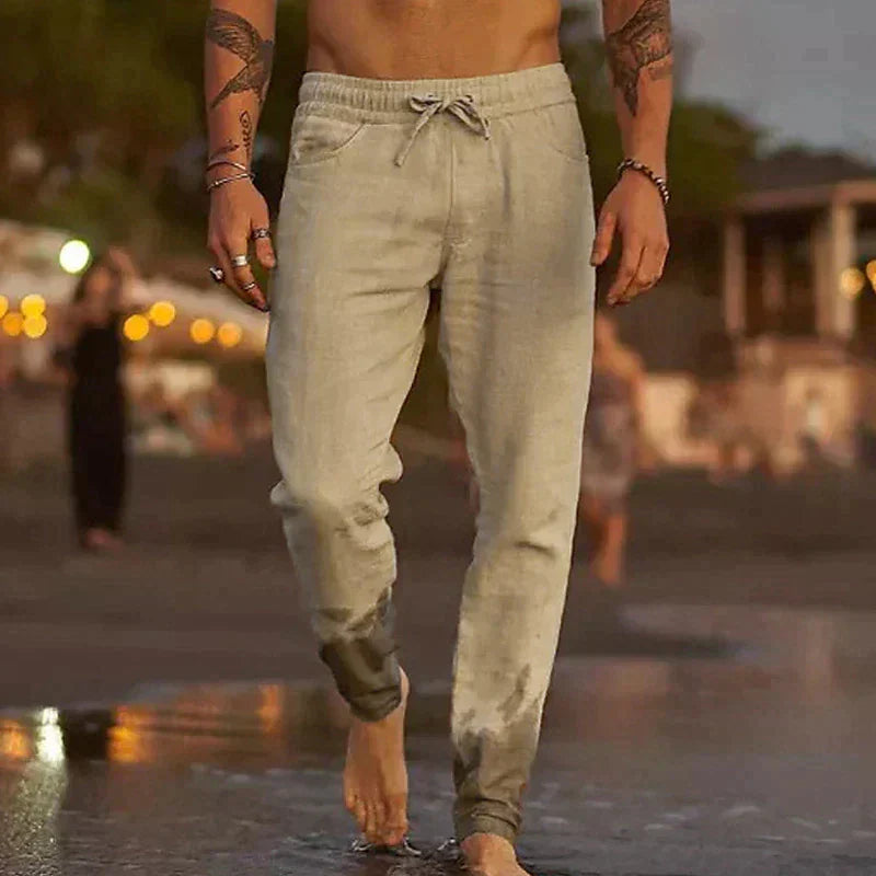 Winston - Relaxed Linen Beach Trousers